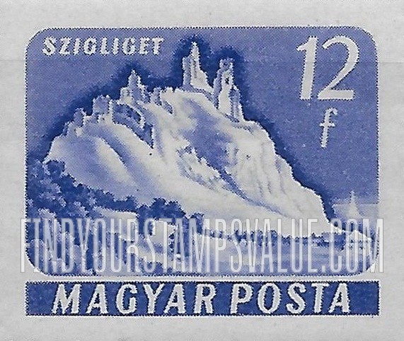 FindYourStampsValue: Castle Type of 1960: Szigliget