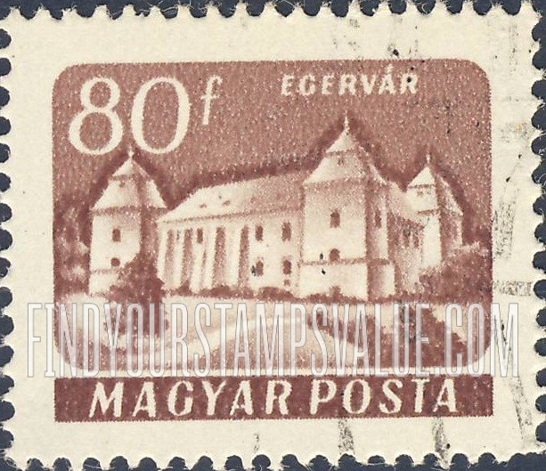 FindYourStampsValue: Castle Type of 1960: Egervár