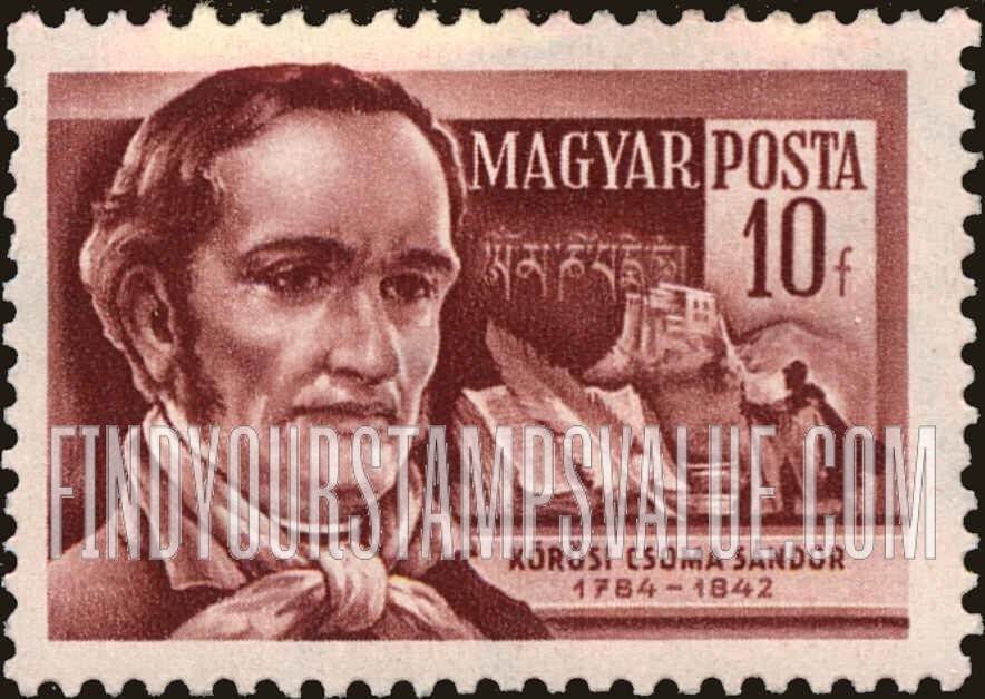 FindYourStampsValue: Scientists: Csoma Sandor Koros
