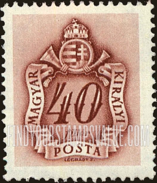 FindYourStampsValue: POSTAGE DUE STAMPS - Coat of Arms and Post Horn