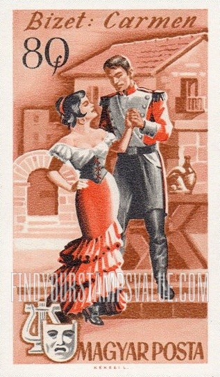 FindYourStampsValue: Opera Scenes: Carmen, by Bizet, vertical
