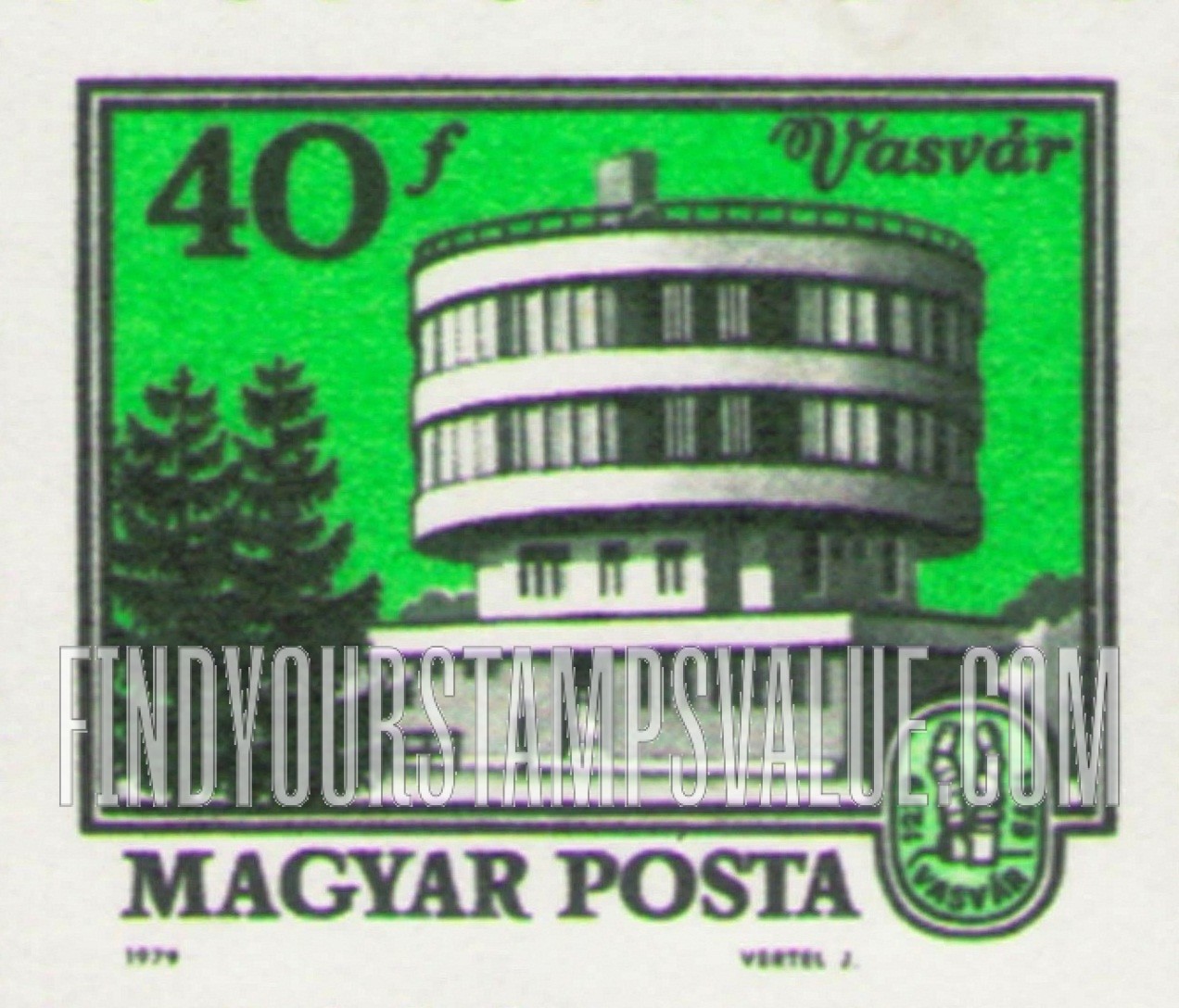 FindYourStampsValue: Architecture Type of 1979: Vasvar Public Health Center