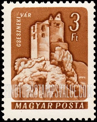 FindYourStampsValue: Castle Type of 1960: Czesznek, vertical