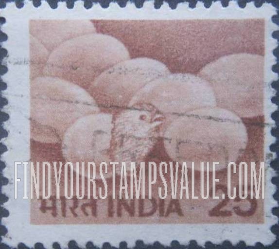 FindYourStampsValue: Republic of India: Poultry - भारत गणराज्य: मुर्गी पालन