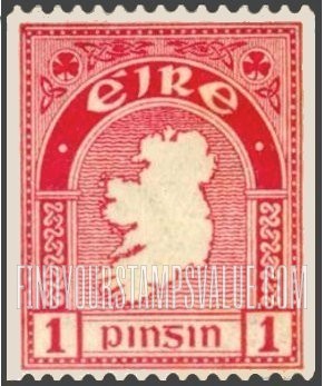FindYourStampsValue: Map of Ireland: Type of 1922-23