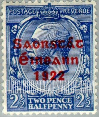 FindYourStampsValue: King George V: Stamps of Great Britain, 1912-22, Overprinted in Shiny to Dull Red