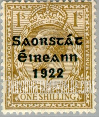 FindYourStampsValue: King George V: Stamps of Great Britain, 1912-22, Overprinted in Shiny to Dull Blue Black