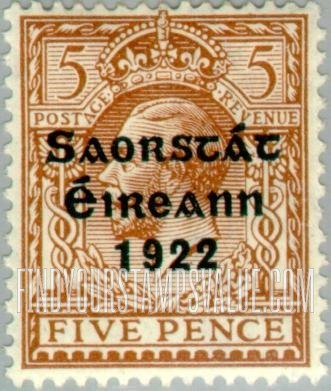 FindYourStampsValue: King George V: Stamps of Great Britain, 1912-22, Overprinted in Shiny to Dull Blue Black