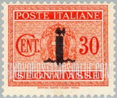 FindYourStampsValue: POSTAGE DUE - Coat of Arms: Overprinted