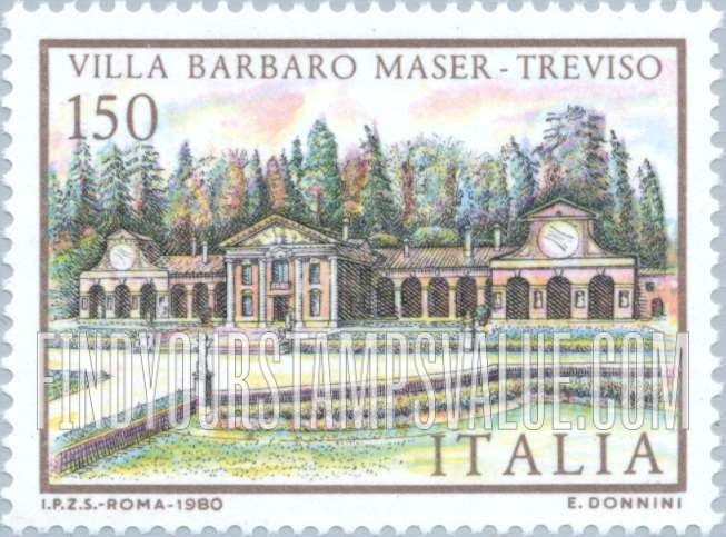 FindYourStampsValue: Villas: Barbaro Maser, Treviso