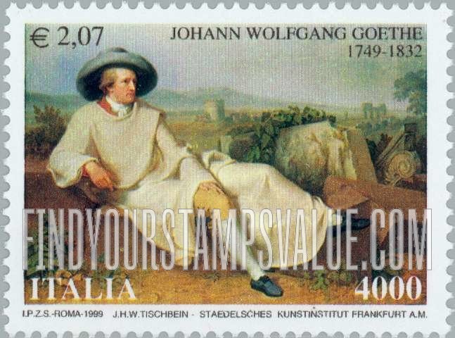 FindYourStampsValue: Johann Wolfgang von Goethe (1749-1832), German Poet