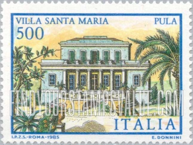 FindYourStampsValue: Villa Type of 1980: Santa Maria, Pula