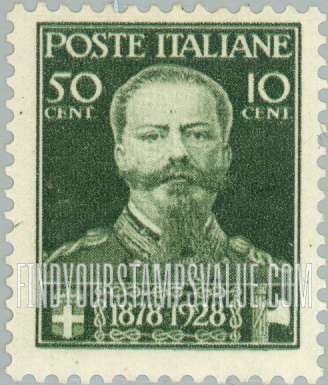 FindYourStampsValue: SEMI-POSTAL - 50th anniversary of the death of King Victor Emmanuel II
