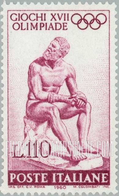 FindYourStampsValue: Statues: Seated boxer