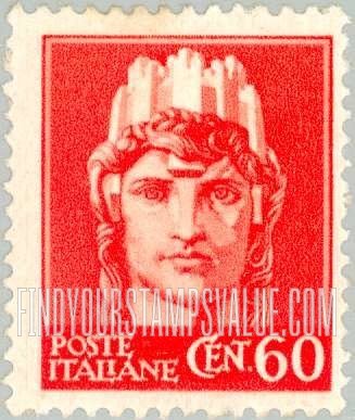 FindYourStampsValue: “Italia”: Types of 1929 Redrawn Fasces Removed