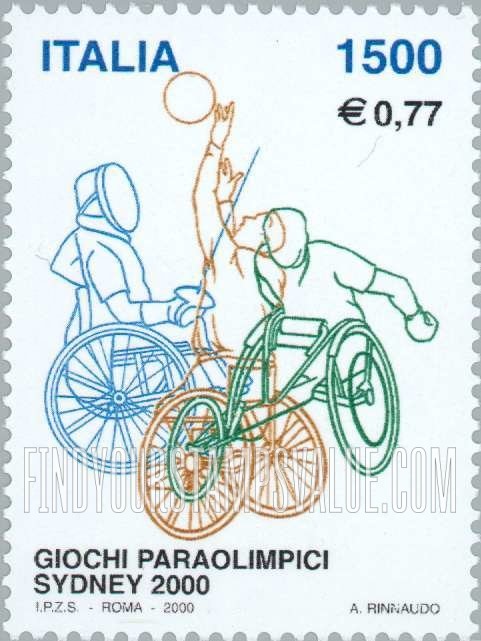 FindYourStampsValue: 2000 Paralympics, Sydney