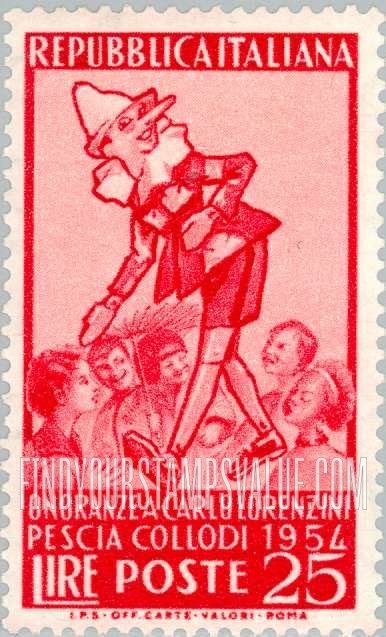 FindYourStampsValue: Pinocchio and Group of Children