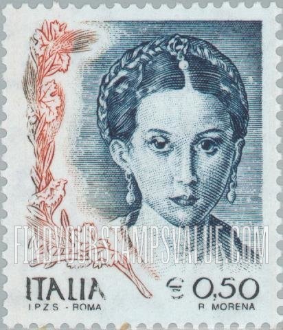 FindYourStampsValue: Women in Art Type of 1998 With Denominations in Euros Only: “Antea,” by Parmigianino