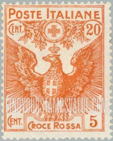 FindYourStampsValue: SEMI-POSTAL - Italian Eagle Bearing Arms of Savoy