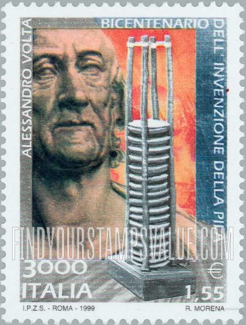 FindYourStampsValue: Alessandro Volta’s Pile, Bicentennial