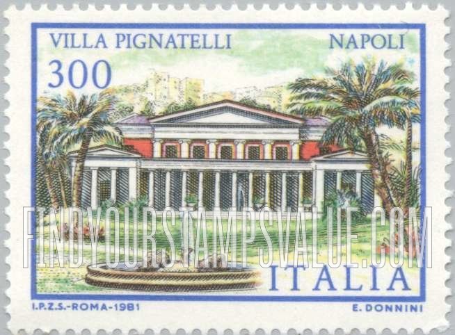FindYourStampsValue: Villa Type of 1980: Pignatelli, Naples
