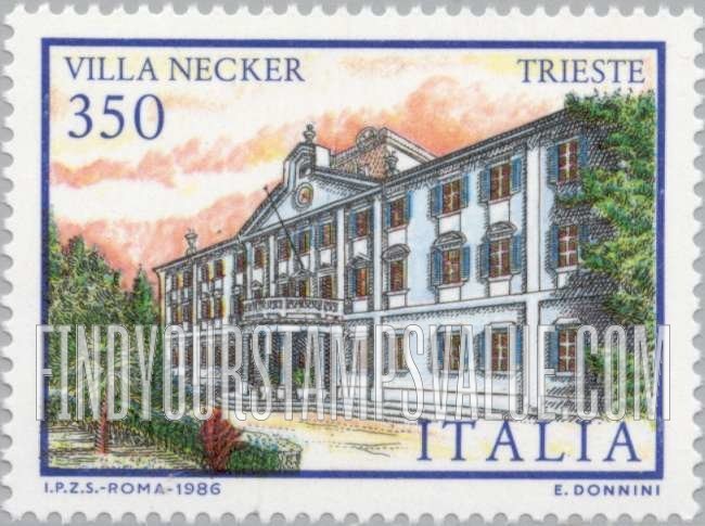 FindYourStampsValue: Villa Type of 1980: Necker, Trieste