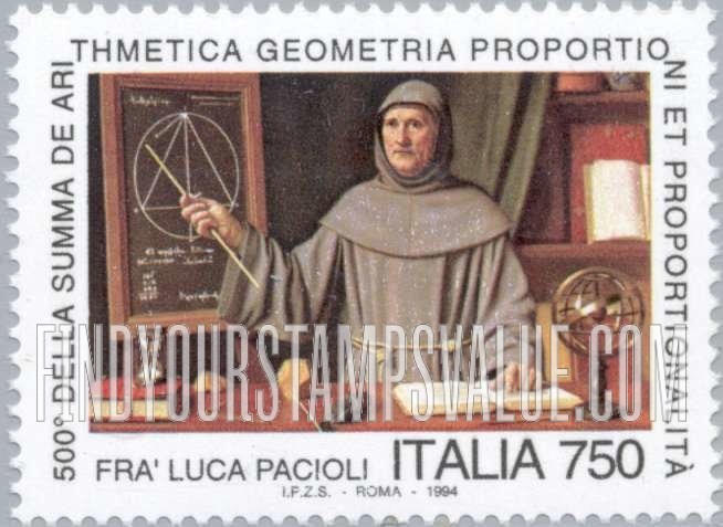 FindYourStampsValue: Publication of “Summa de Arithemtica, Geometria, Proportioni et Proportionalita,” 500th Anniversary