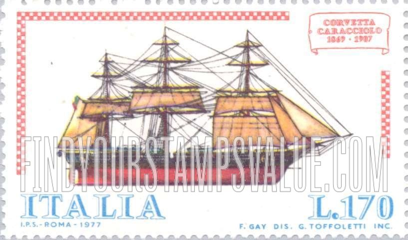FindYourStampsValue: Italian Ships: Corvette Caracciolo