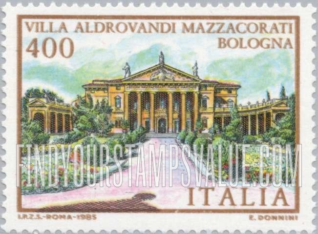 FindYourStampsValue: Villa Type of 1980: Aldrovandi Mazzacorati, Bologna