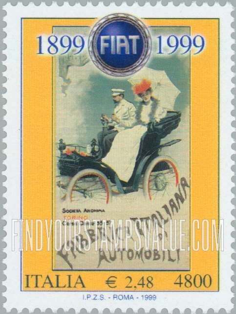 FindYourStampsValue: Fiat Automobile Company Centennial