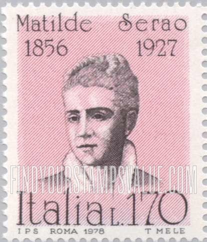 FindYourStampsValue: Portraits of famous Italians: Matilde Serao