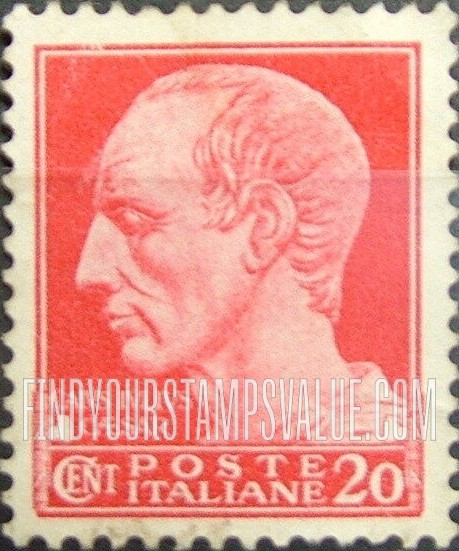 FindYourStampsValue: Julius Caesar: Types of 1929 Redrawn Fasces Removed