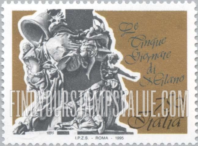 FindYourStampsValue: Fifth Day of Milan War Memorial, by Giuseppe Grandi, Centennial