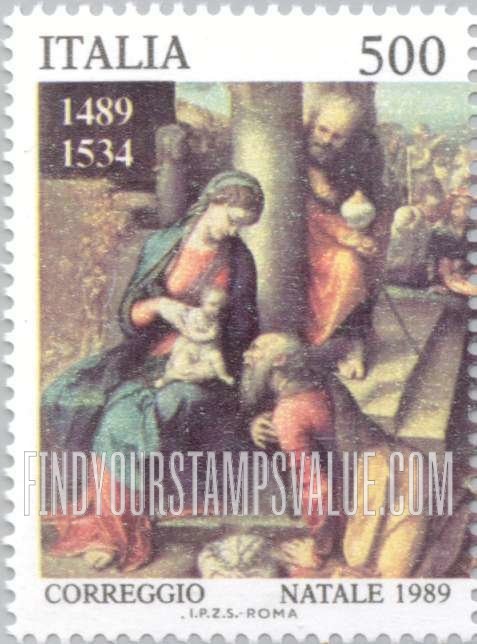 FindYourStampsValue: Adoration of the Kings, by Correggio