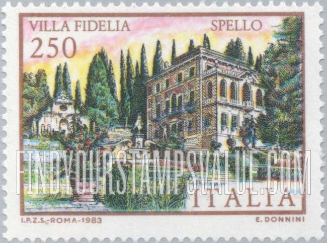 FindYourStampsValue: Villa Type of 1980: Fidelia, Spello