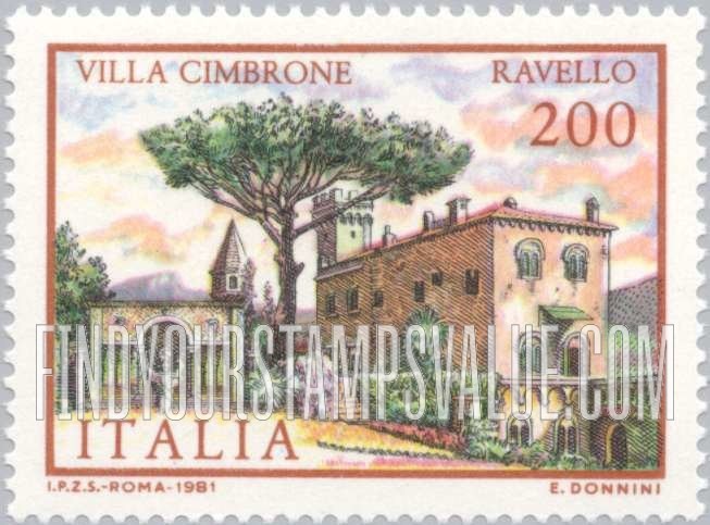 FindYourStampsValue: Villa Type of 1980: Cimbrone, Ravello