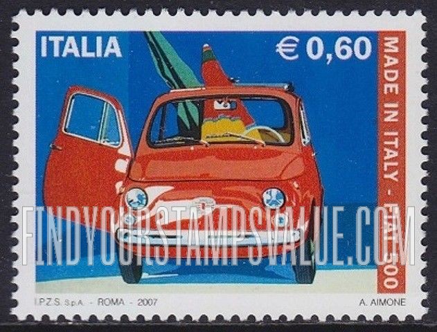 FindYourStampsValue: Fiat 500 Automobile