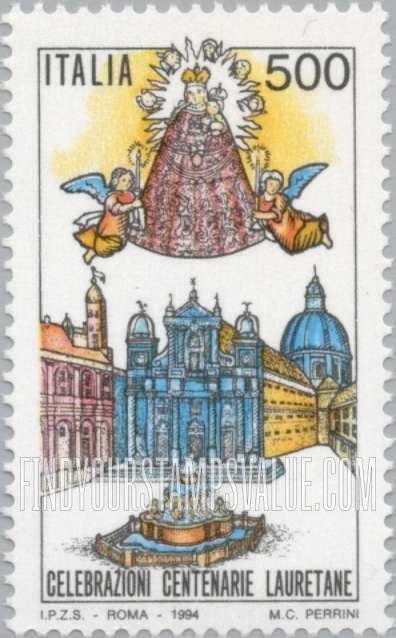 FindYourStampsValue: Basilica of Loreto, 500th anniversary