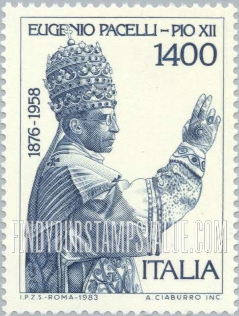FindYourStampsValue: Pope Pius XII (1876-1958)