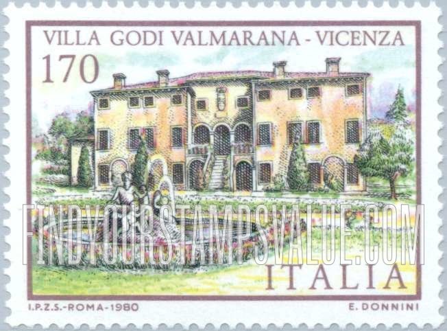 FindYourStampsValue: Villas: Godi Valmarana, Vicenza