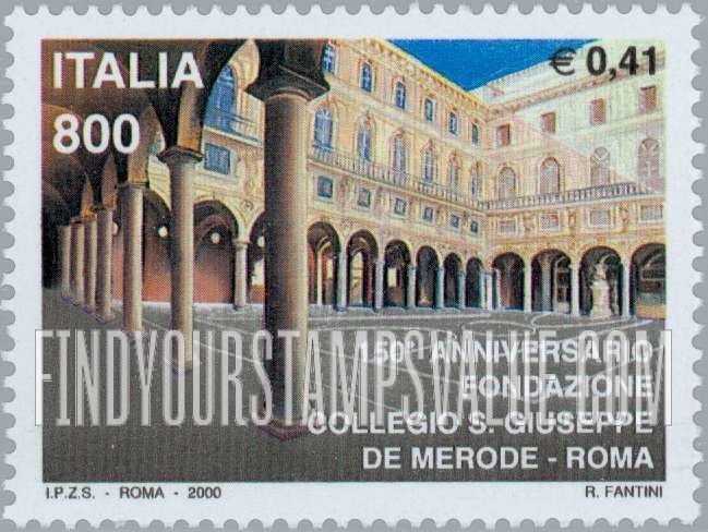 FindYourStampsValue: San Giuseppe de Merode College, Rome, 150th Anniversary
