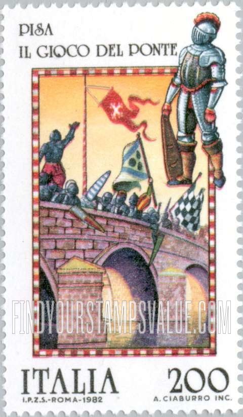FindYourStampsValue: Game of the Bridge, Pisa