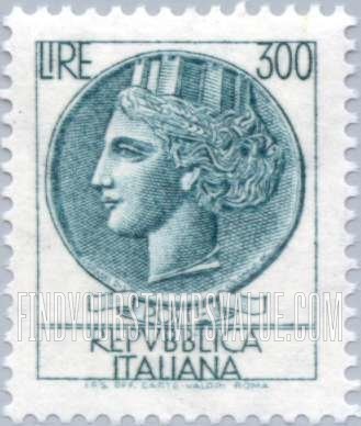 FindYourStampsValue: “Italia” after Syracusean Coin: Italia Type of 1953-54