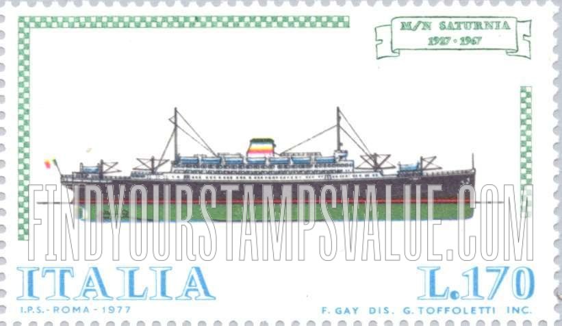 FindYourStampsValue: Italian Ships: Passenger liner Saturnia