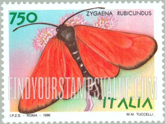 FindYourStampsValue: Butterflies: Zygaena rubicundus