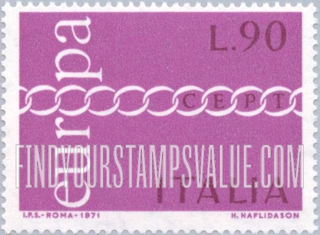FindYourStampsValue: Europa Issue, 1971: Common Design Type