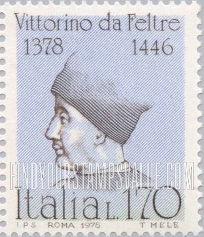 FindYourStampsValue: Portraits of famous Italians: Vittorino da Feltre