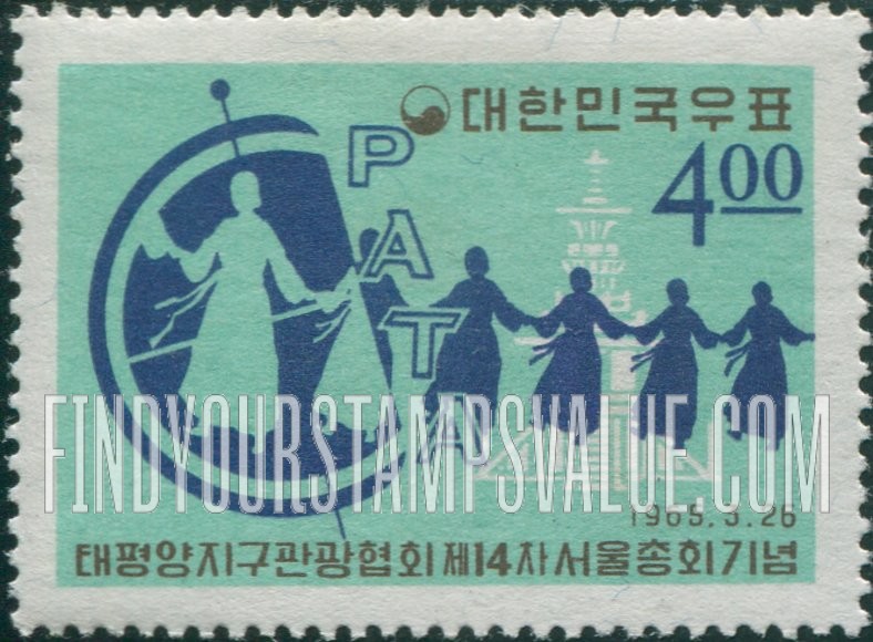 FindYourStampsValue: Dancing Women, PATA Emblem and Tabo Tower