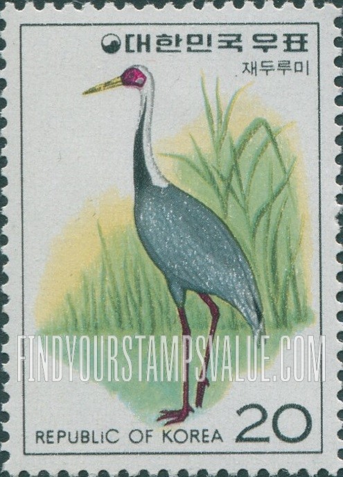 FindYourStampsValue: White-naped Crane - 재두루미