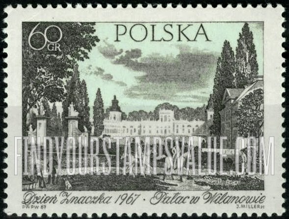 FindYourStampsValue: Wilanow Palace, by Wincenty Kasprzycki